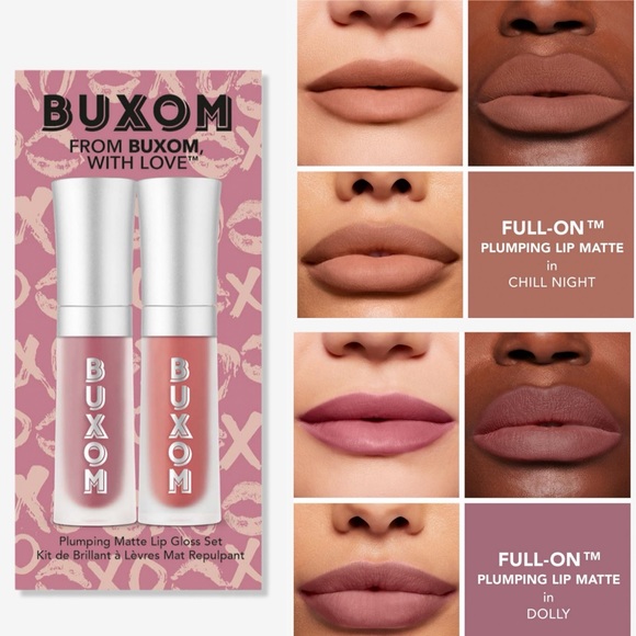 Buxom, With Love Plumping Matte Lip Gloss Set NIB - Picture 1 of 9